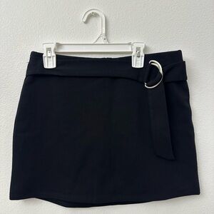 Windsor Black Mini Skort with Ring Accent